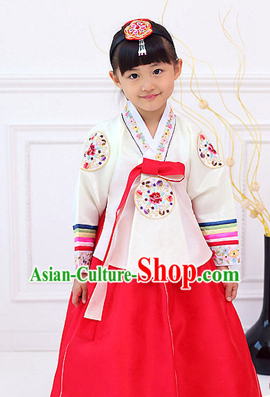 Korean Princess Traditional Birthday Hanbok Clothing Dress online Kids Clothes Designer Clothes