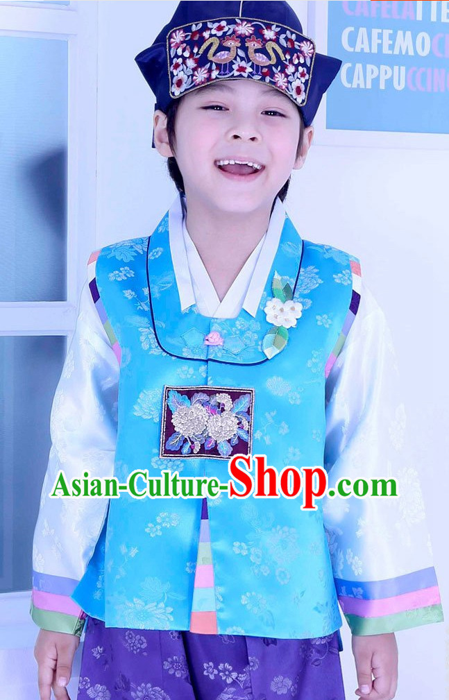 Korean Traditional Hanbok Clothing Dresses Complete Set for Child
