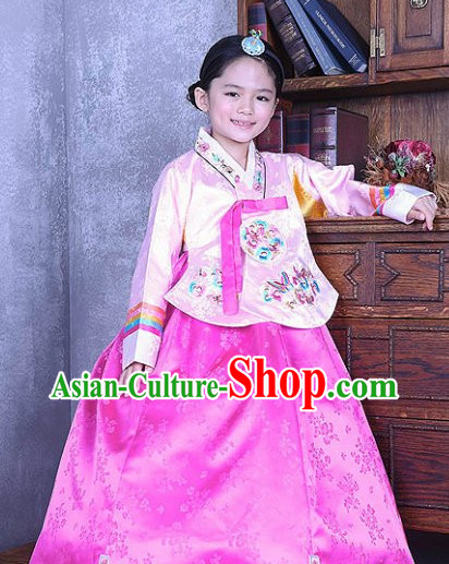 Top Korean Traditional Custom Made Birthday Princess Hanbok Complete Set for Girls