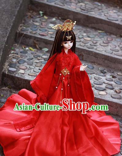 Top Chinese Red Wedding Dresses and Hair Jewelry