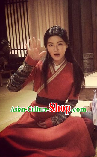 Chinese Traditional Swordswomen Clothing Complete Set for Women