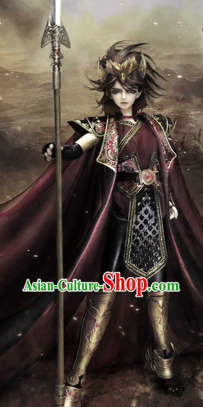 Asian Fashion Chinese Solider Cosplay Costumes and Headwear