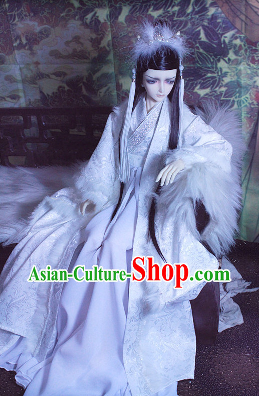 Asian Fashion Traditional Chinese White Hanfu Costumes for Adults