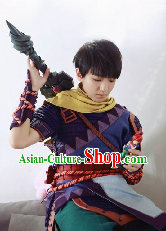Asian Fashion Traditional Chinese Knight Costume for Men