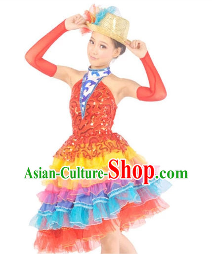 Chinese Dance Costume Contemporary Costumes and Headwear for Women