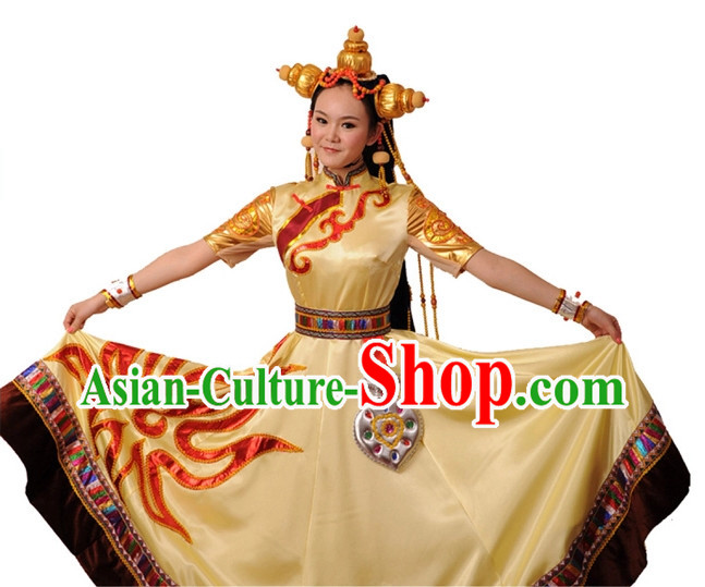 China Shop Chinese Tibetan Dance Costumes Dancewear Complete Set for Women