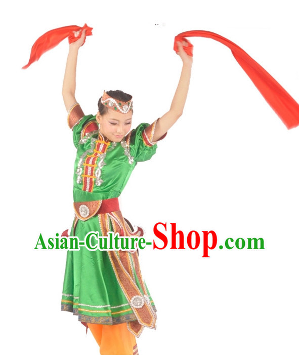 Custom Made Chinese Mongolian Dance Attire Costumes for Women
