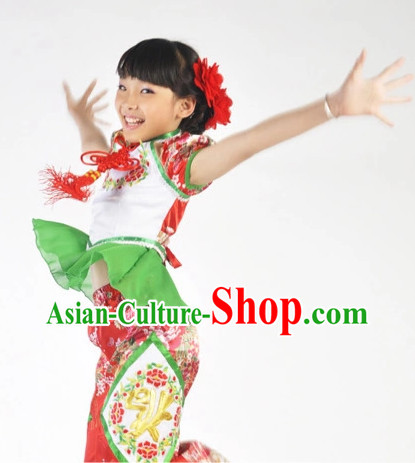 Custom Made Chinese Modern Team Dance Costumes for Kids