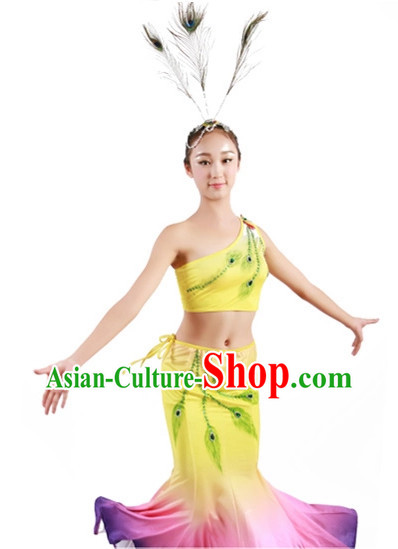 Custom Made Chinese Dai Minority Group Dance Costumes for Women