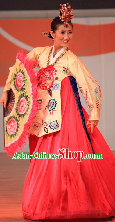 Professional Chinese Korean Ethnic Dance Costumes for Women