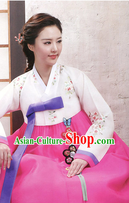 Korean Traditional Mother of the Bride Dress Hanbok Clothes Complete Set