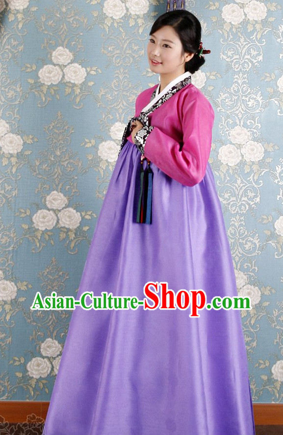 Traditional Korean Lady Hanbok Clothes Complete Set