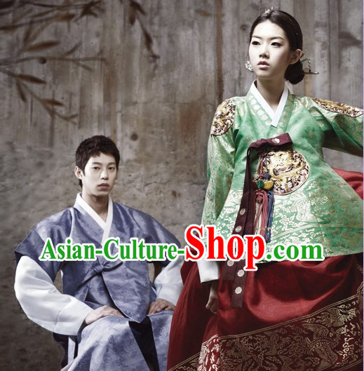 Korean Bridal Wedding Dresses 2 Complete Sets for Men and Women