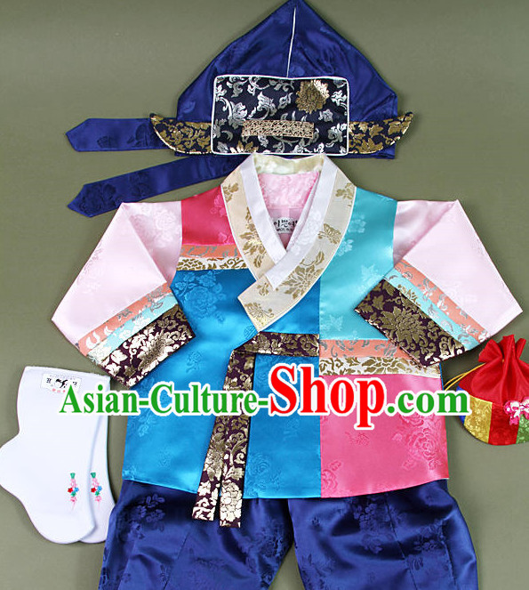 Top Korean Hanbok National Costumes Complete Set for Kids