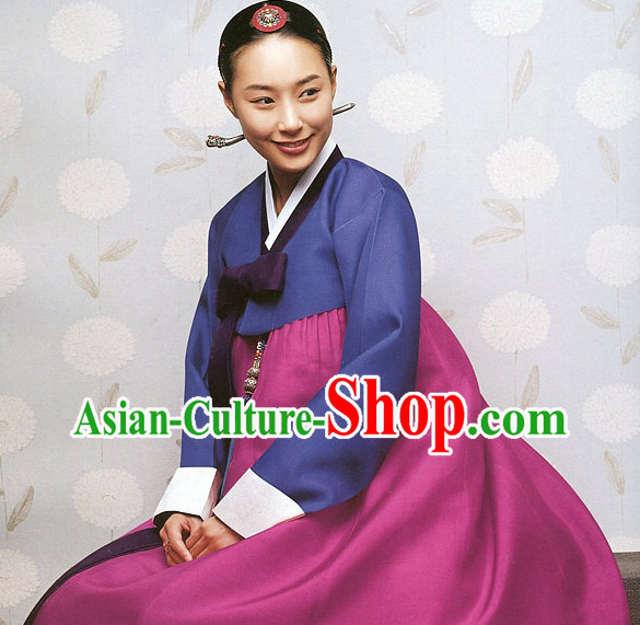 Top Korean Traditional Female Hanbok National Costumes Complete Set