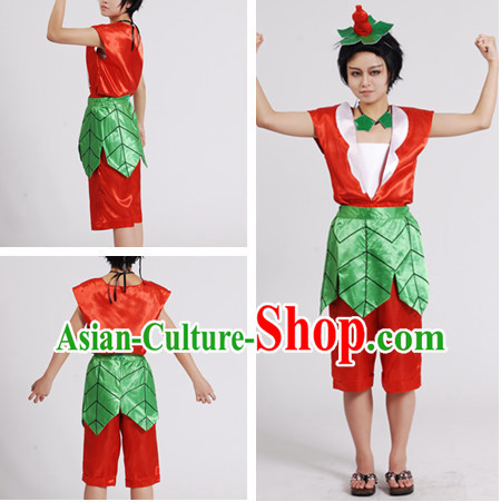 Chinese Cartoon Character Gourd Dolls Costume for Men or Kids