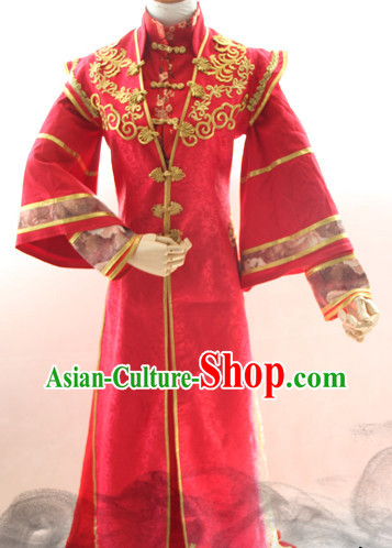 Chinese Costume Asian Fashion China Civilization Medieval Costumes Red Bridegroom Dress