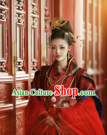 Asian Fashion Chinese Princess Halloween Costumes Complete Set for Women