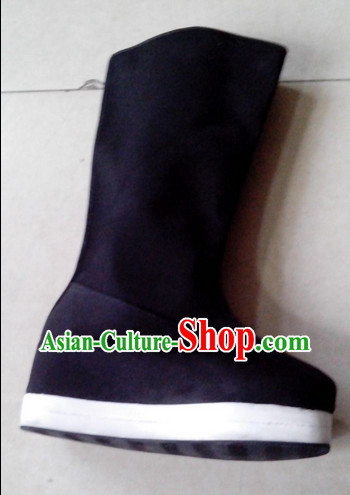 Handmade Asian China Stage Performance Thick Sole Traditional Black Boots online