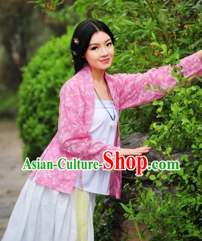 Asian Fashion Oriental Dresses Chinese Hanfu Plus Size Classy Clothing Complete Set