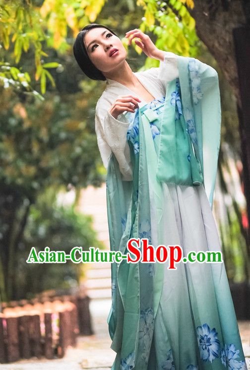 Asian Fashion Oriental Dresses Chinese Hanfu Plus Size Classy Dress Complete Set