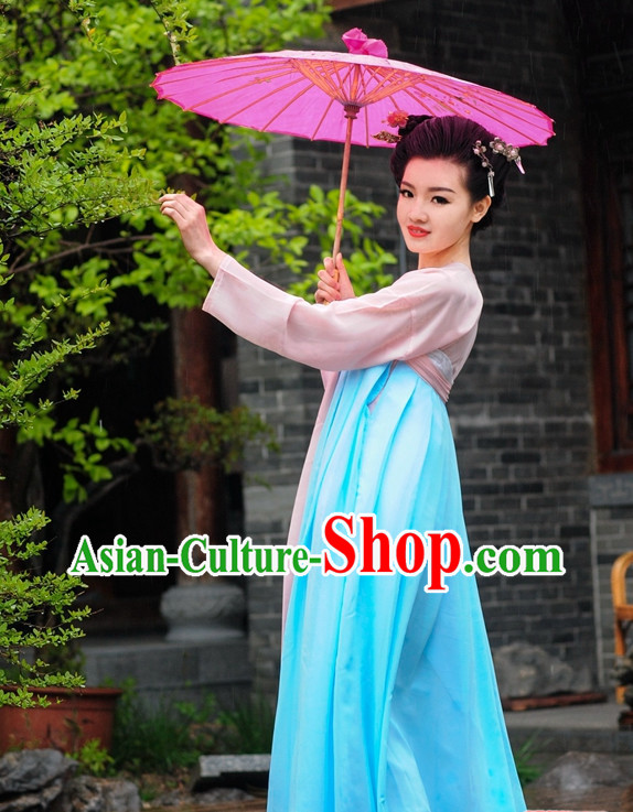 Asian Fashion Oriental Dresses Chinese Hanfu Plus Size Suits Complete Set