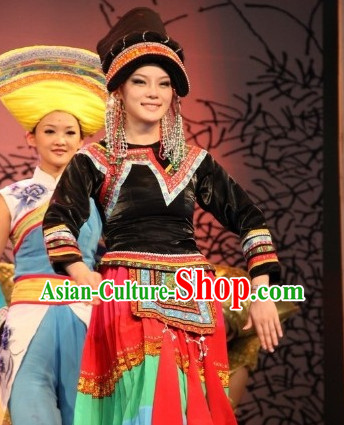 Oriental Clothing Chinese Ethnic Dance Costumes and Headdresses Cheap Dance Costumes online