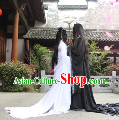 Chinese Black Hanfu Costumes Asia Fashion Ancient China Culture