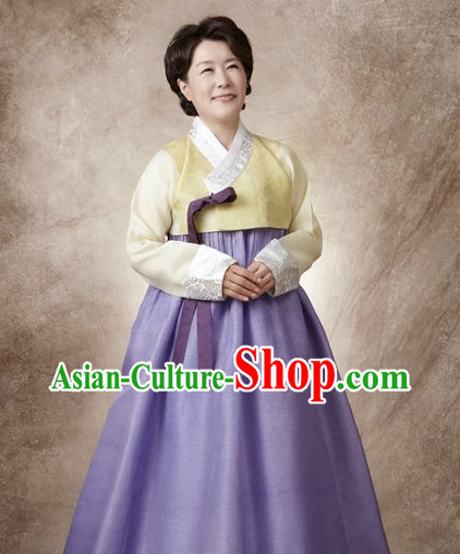 Traditional Korean Custom Made Special Day Mother Hanbok Costumes Complete Set for Ladies
