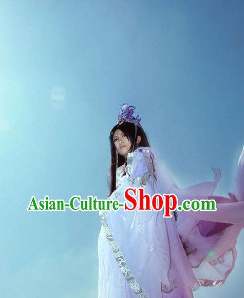 Asia Fashion Ancient China Culture Chinese White Hanfu Dress