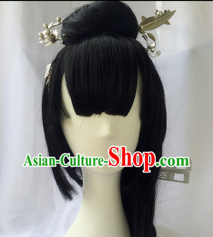 Asian Traditional Chinese Wigs Cosplay Wigs Ancient Costume Wigs Hair Pieces for Women
