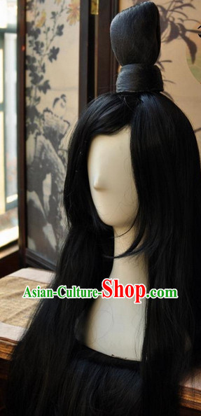 Asian Traditional Chinese Long Wig Ancient Costume Wigs for Men