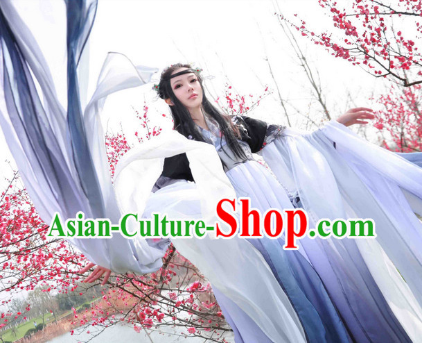 Chinese Classical Dancing Costume and Hairpins Complete Set