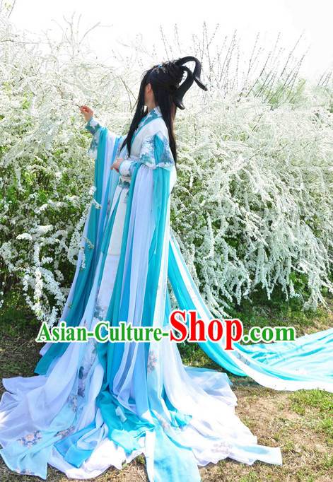 Chinese Ancient Princess Costume and Hair Accessories Complete Set