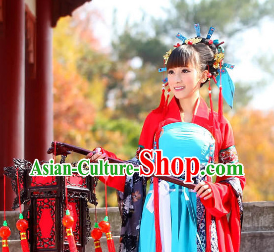 China Fashon Kimono Dress and Hair Accessories Full Set