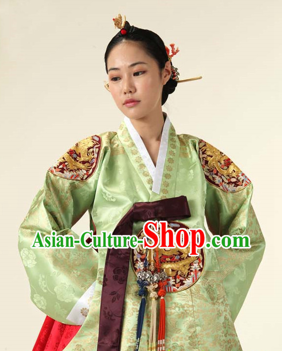Korean Traditional Roayl Hanbok Dress Dangui Clothes Complete Set