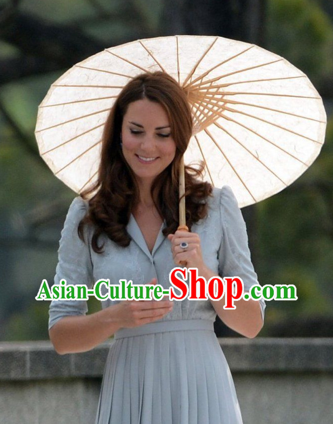 Top Chinese Traditional Handmade Pure White Umbrella