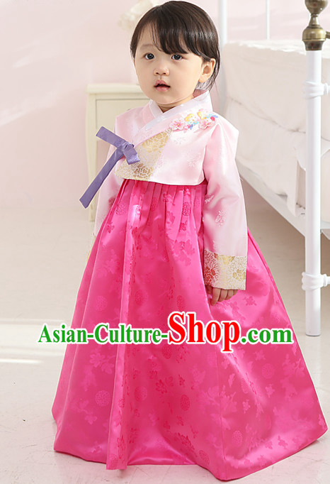 Korean Traditional Hanbok Clothing for Girls