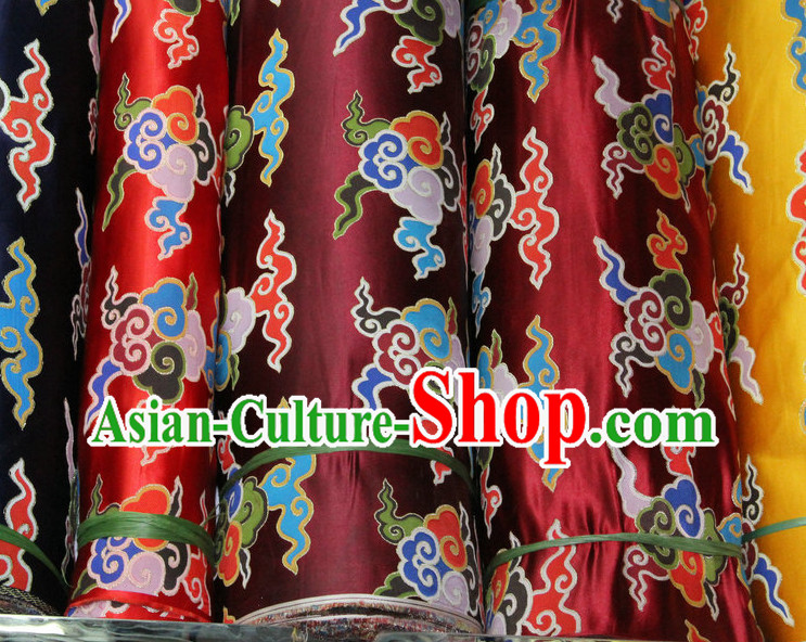 Chinese Tibetan Brocade Embroidered Fabric Sewing Material