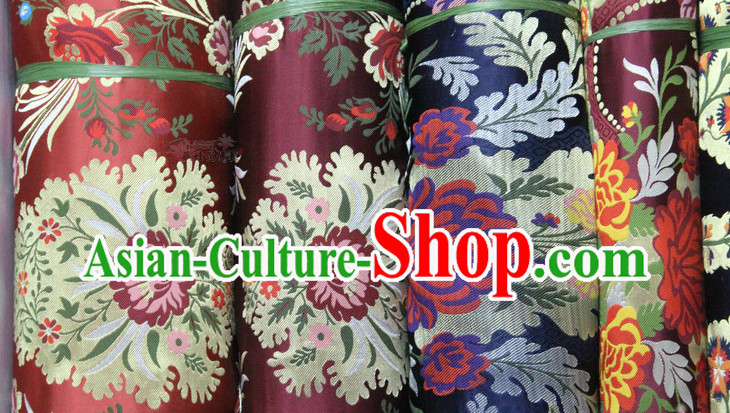 Chinese Brocade Upholstery Embroidered Fabric Dress Materials