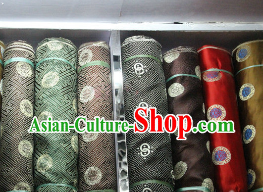 Chinese Traditional Silk Brocade Embroidered Fabric Dress Material