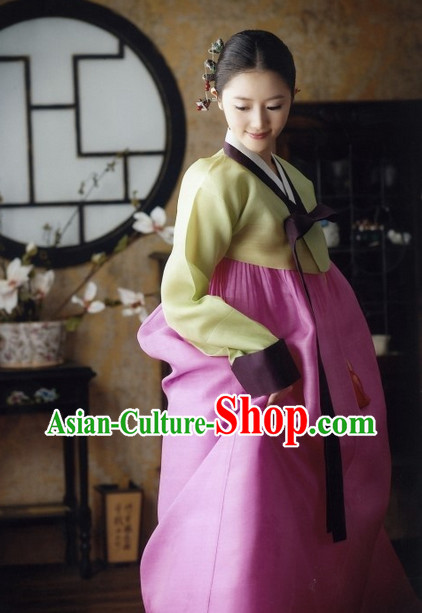Korean Traditional Dress Female Plus Size Dancing Clothing Complete Set