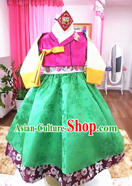 Korean Traditional Ceremonial Outfit Complete Set for Girls