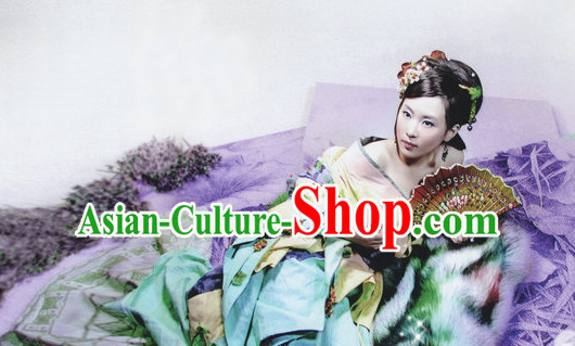 Chinese Traditional National Costume Princess Clothes Hair Jewelry