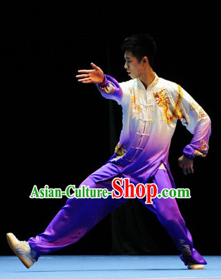 Top Dragon Embroidery Tai Chi Yoga Clothing Yoga Wear Yang Tai Chi Quan Kung Fu Contest Uniforms for Men
