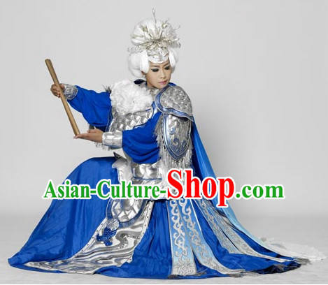 Chinese Opera Pantaloon Female Warrior General High Collar Fighting Costumes Complete Set for Women