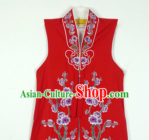 Chinese Beijing Opera Costumes Peking Opera Hua Tan Embroidered Flower Long Jacket or Women