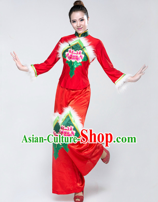 Chinese Group Dance Costumes Classical Girls Dancewear Dance Costume for Competition