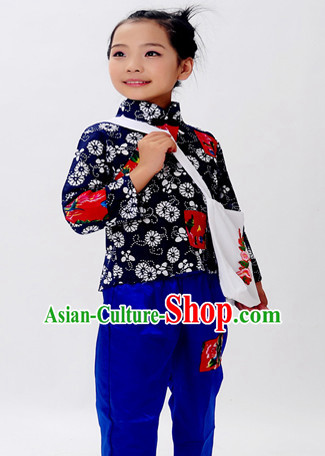 Asian Fashion Chinese Old Society Village Poor Kids Costumes