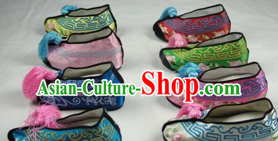Inside High Heel Chinese Beijing Opera Embroidered Shoes for Women